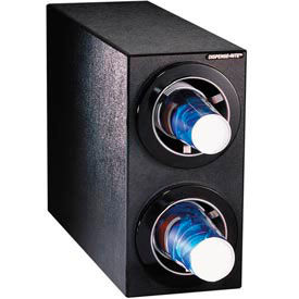 Dispense-Rite Countertop 2 Cup Dispensing Cabinet - Black