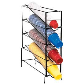 4 Section Vertical Wire Rack Cup Dispenser