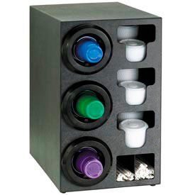 Upright Left 3 Cup Dispenser w/Lid & Straw Organizer