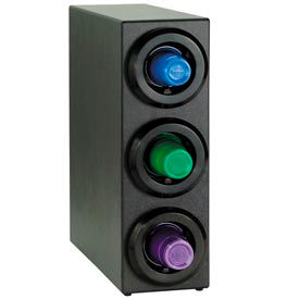 Three Tier Countertop Cup Dispensing Cabinet - Black