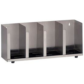 4 Section Stainless Steel Cup and Lid Organizer