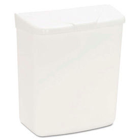 Plastic Convertible Sanitary Napkin Receptacle, White 1 Gallon
