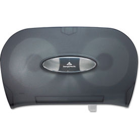 Microtwin Side-By-Side 4" Dia Roll Toilet Tissue Dispenser, Smoke