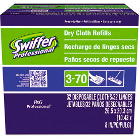 Dry Refill Cloths For Swiffer Sweeper, 32 Wipes/Box, 6 Boxes/Case