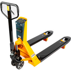 Manual Pallet Jack Scale Truck, NTEP Approved Legal for Trade, 5000 lb. Cap, 27"W x 48"L Forks