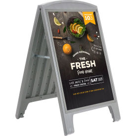 Two-Sided Street Sign, Black, 23-2/5"L x 27-9/16"W x 45-11/16"H