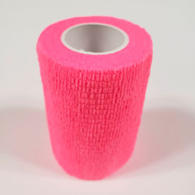3" x 5 Yards Self Adhesive Bandage, Latex, Pink, Pack of 10