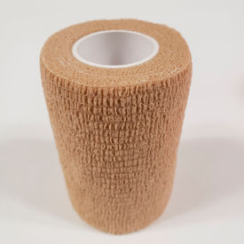 3" x 5 Yards Self Adhesive Bandage, Latex, Tan, Pack of 10