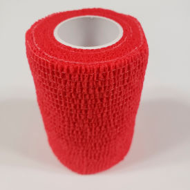 3" x 5 Yards Self Adhesive Bandage, Latex , True Red