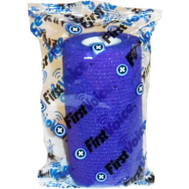 4" x 5 Yards Self Adhesive Bandage, Non-Latex, Dark Blue, Pack of 8