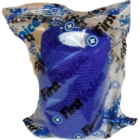 3" x 5 Yards Self Adhesive Bandage, Non-Latex, Dark Blue, Pack of 4