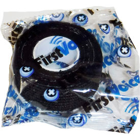 1" x 5 Yards Self Adhesive Bandage, Non-Latex, Black, Pack of 6