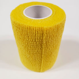 3" x 5 Yards Self Adhesive Bandage, Latex , Yellow, Pack of 10