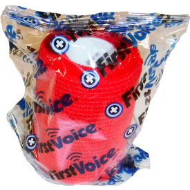 3" x 5 Yards Self Adhesive Bandage, Non-Latex, True Red, Pack of 8