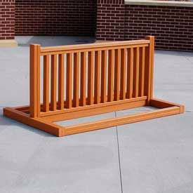 Recycled Plastic Bike Rack 6-10 Bikes 6 ft Long Cedar