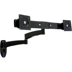 200 Series Dual Monitor Wall Mount Arm, Black