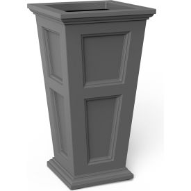 Fairfield 28" Tall Planter, Graphite Gray