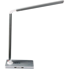 LED Desk Lamp, Wireless, 2USB, 10W, White