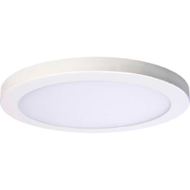 15" Round Platter LED Flush Mount Light, 40W, 120V, 3000K, White
