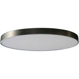 7" Round Convex LED Flush Mount Light 15W, 120V to 277V, 3000K, Nickel