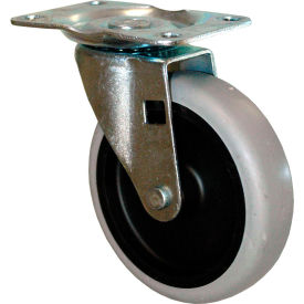 4" Swivel Plate Caster with Hardware for Standard Duty Tilt Trucks
