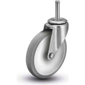 4" Caster with Grip Ring Swivel Stem, 1-1/2"H Stem, 135 Lb. Capacity