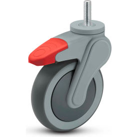 5" Avant Caster with Threaded Swivel Stem and Total Lock, 1-1/2H" Stem, 220 Lb. Capacity