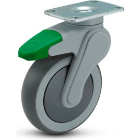 5" Avant Caster w/ Swivel Plate and Directional Lock, 2-1/2" x 3-5/8" Plate, 220 Lb. Cap.