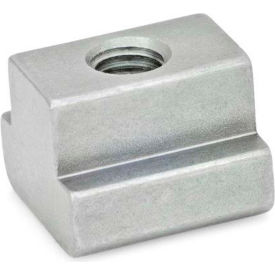 T-Slot Nuts, Steel, Plain, M5, 3/8"W x 5/16"H