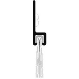 Aluminum Meeting Stile W/ Nylon Insert 84"L x 1-1/2"W, Clear Anodized Aluminum