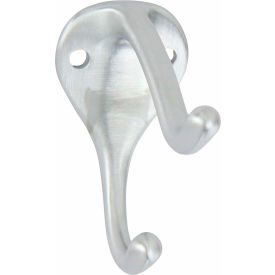 Medium Coat Hook, Clear Anodized Aluminum