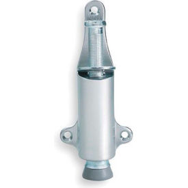 Plunger Door Stop Spring Loaded, 2"Dia, Cadmium Plated