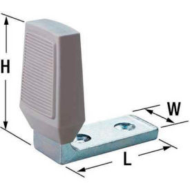 Angle Door Stop Hinge Pin Stop, 1-7/8"Dia, Satin Chrome