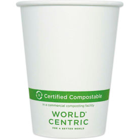 Paper Hot Cups, 12 oz, White, 1,000/Carton