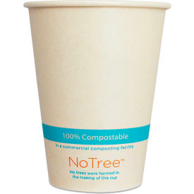 NoTree Paper Cold Cups, 12 oz, Natural, 1,000/Carton