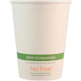 NoTree Paper Hot Cups, 12 oz, Natural, 1,000/Carton