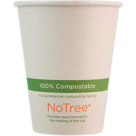 Paper Hot Cups, 8 oz, Natural, 1,000/Carton