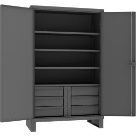 Heavy Duty Storage Cabinet w/ 6 Drawers, 12 Gauge, 48"W x 24"D x 78"H, Gray