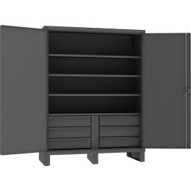 Heavy Duty Storage Cabinet w/ 6 Drawers, 12 Gauge, 60"W x 24"D x 78"H, Gray