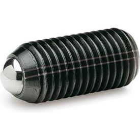 Ball Plungers, Steel, Internal Hexagon, High Spring, 0.12" Plunger Dia, 0.55"L