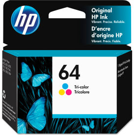 64, Tri-Color Original Ink Cartridge, 165 Page Yield