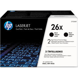 26X, 2-Pack High Yield Black Original LaserJet Toner Cartridges, 9000 Page Yield