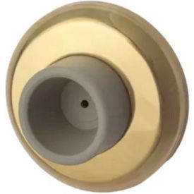 Wall Stop - Concave, 2-1/2" Diameter, Bright Brass