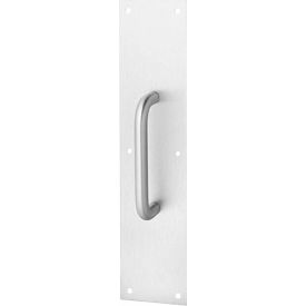 Pull Plate, 6"L x 15"H x 3/4, Satin Stainless Steel, 6" CTC