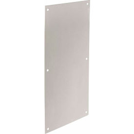 Push Plate, 8"L x 16"H, Satin Stainless Steel