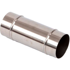 Hose Adaptor, 40mm Straight Connector, Stainless Steel