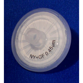 Nylon Syringe Filters w/ Glass Fiber PreFilter Non Sterile 0.22 um, 25 mm, 100 PK