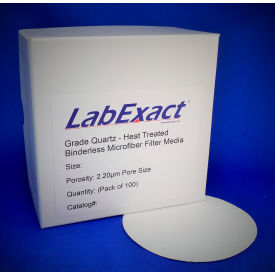 Quartz Heat Treated High Purity SiO2 Binderless Glass Microfiber Filter 4.25 cm Diameter, 100 Pack