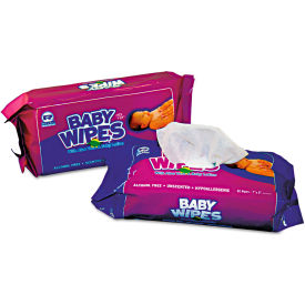 Baby Wipes Refill Pack, 80/Pack, 12 Packs/Carton