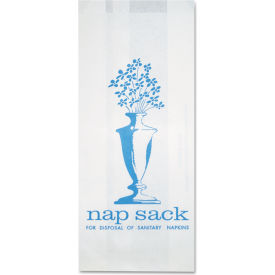 Sanitary Disposal Bags, 4" x 9", White, 1,000/Carton